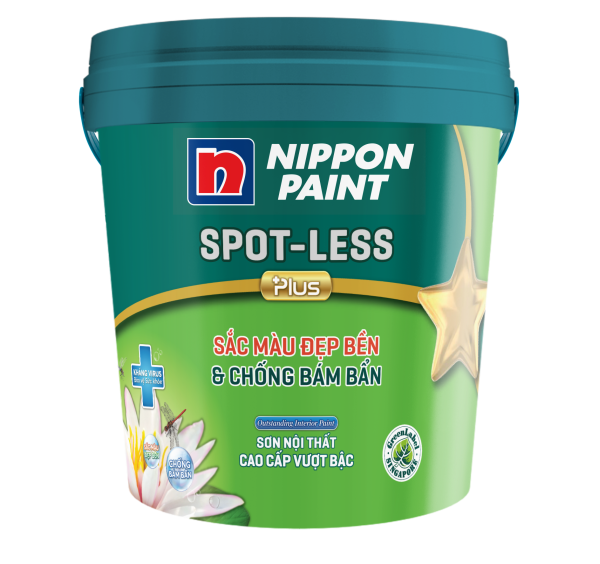sơn nội thất nippon spot-less plus sắc màu bền đẹp và chống bám ...