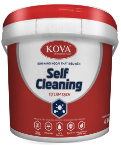 sơn ngoại thất nano tự làm sạch kova self cleaning bóng mờ  thùng 4Kg
