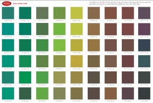 Bảng màu sơn kova tone trung tính