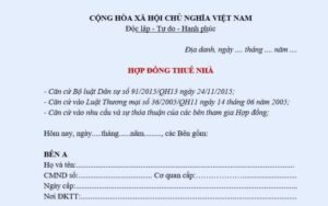 Mẫu hợp đồng thuê nhà ngắn gọn nhất