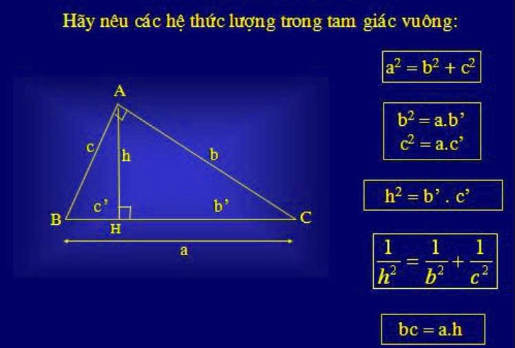 Hệ thức lượng trong tam giác vuông